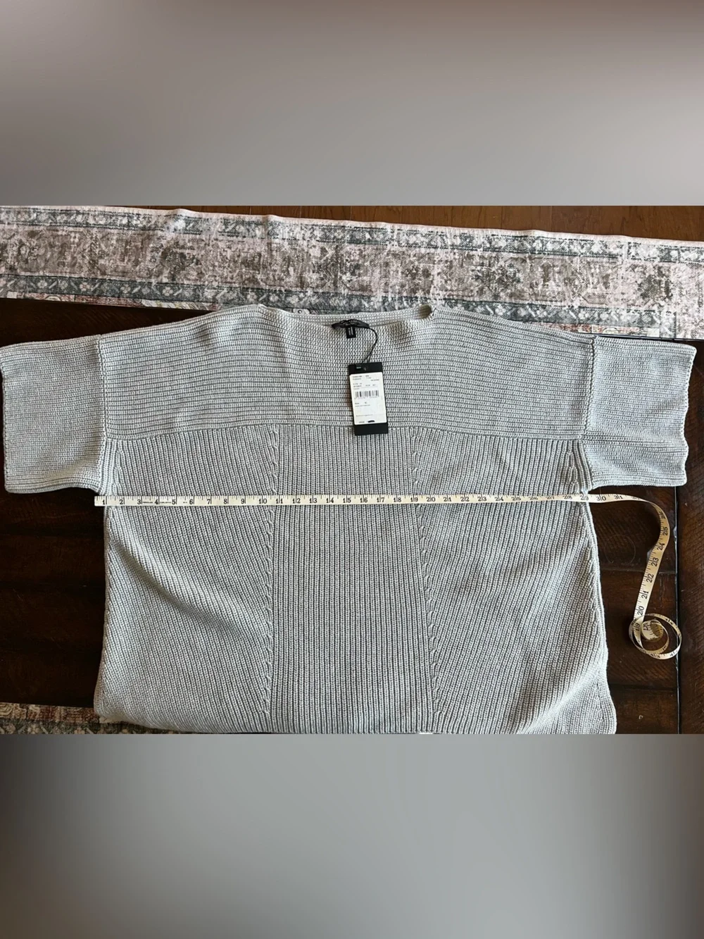 NWT Weekend Max Mara Pearl Grey Chunky Knit Sweater XL